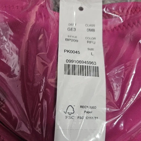 NWT J. Crew Heritage 1989 High-Leg Bikini Bottom Radiant Fuchsia Size L - Picture 2 of 3